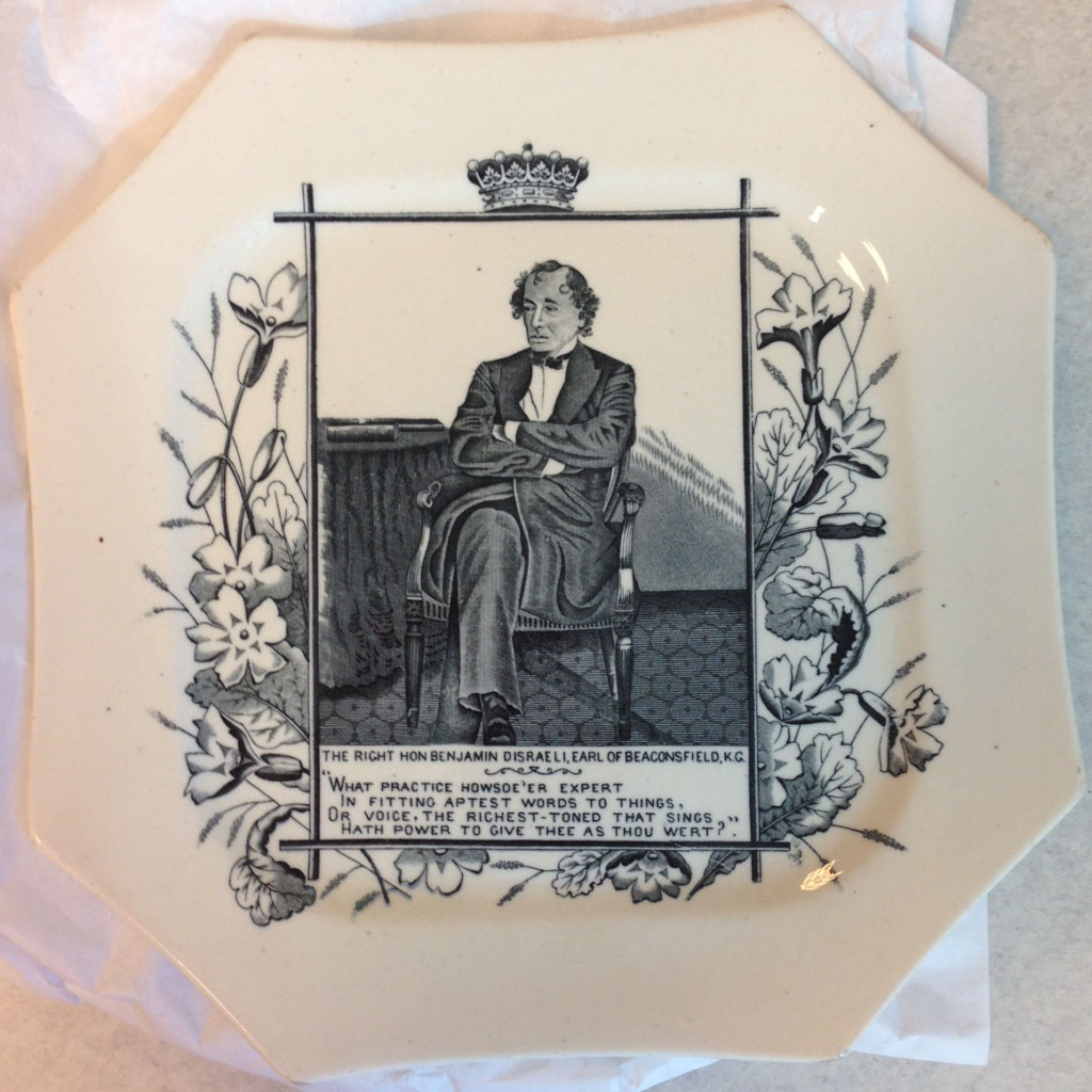 Benjamin Disraeli commemorative plate