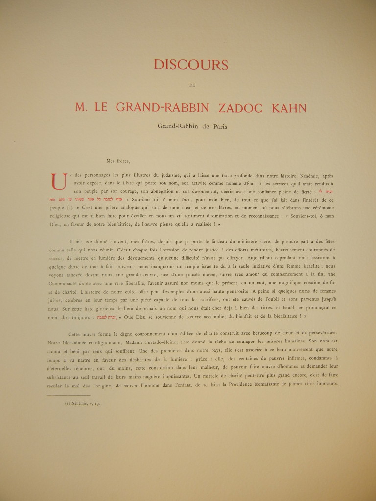 Versailles Synagogue speech Zadoc Kahn